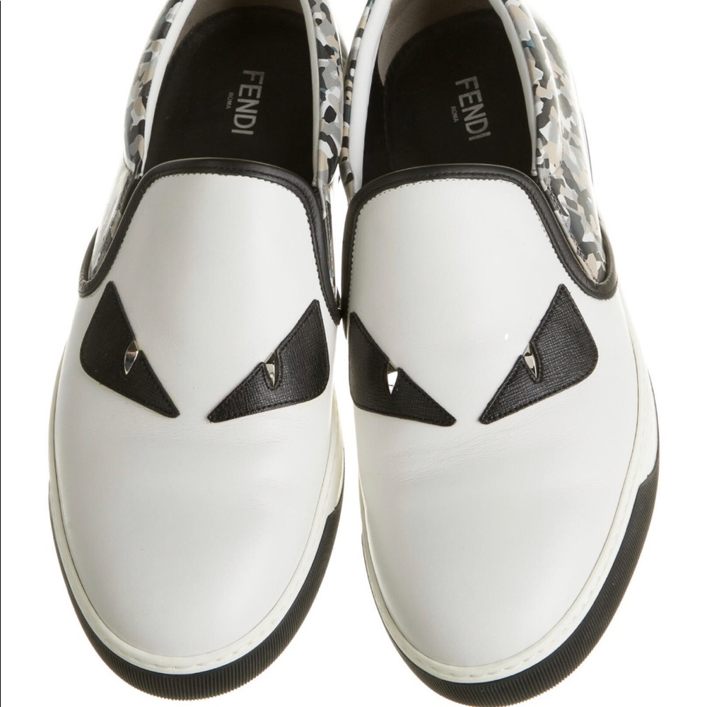 FENDI Men’s Monsters Modi Leather sneakers Size 8